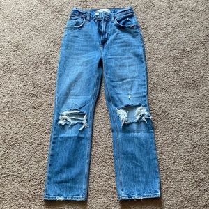 Abercrombie & Fitch ankle straight ultra high rise jeans
